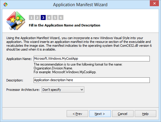 Manifest Wizard - fill in the blanks accordingly Manifest Wizard