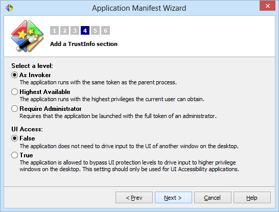 Application Manifest Wizard Application Manifest Wizard