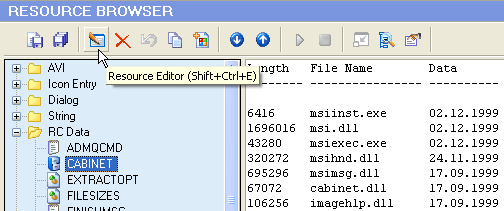 Highlight the resource item to be replaced Highlight the resource item to be replaced