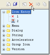 Select the item to be deleted in the Resource Tree view Select the item to be deleted