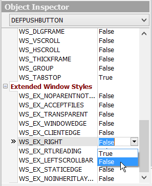 Changing the Style and ExStyle parameters Changing the Style and ExStyle parameters