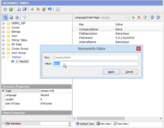 Resource Editor: Version Info Text Viewer Resource Editor: Version Info Text Viewer