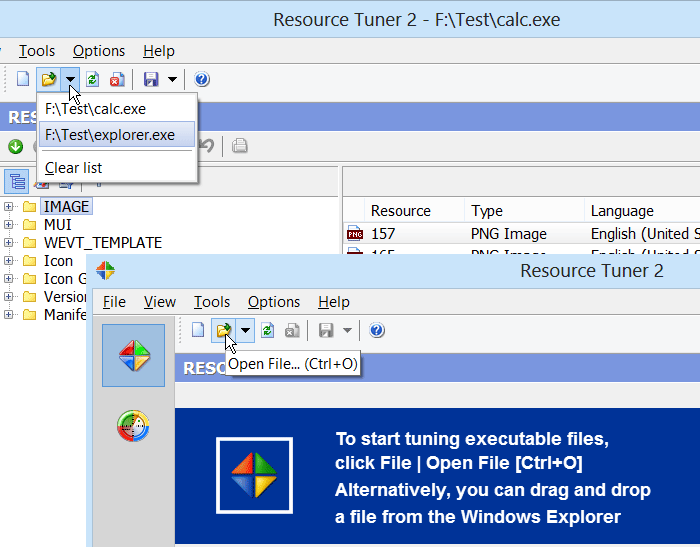 Resource Editor: How To Open a DLL, MUN or EXE File for Editing Resources  with Resource Tuner.