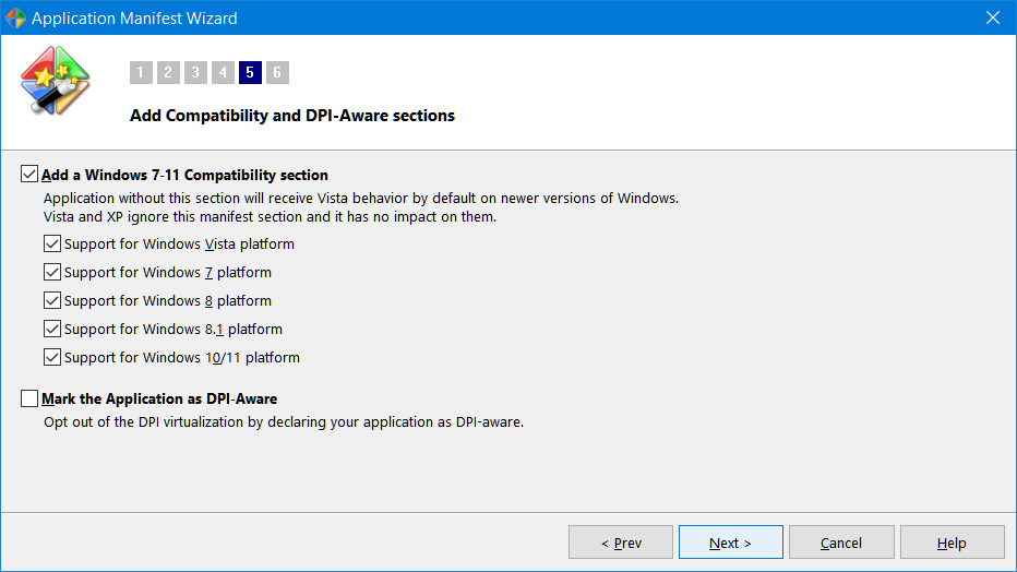 Check the supported Windows platforms to be included in the manifest Check the supported Windows platforms to be included in the manifest